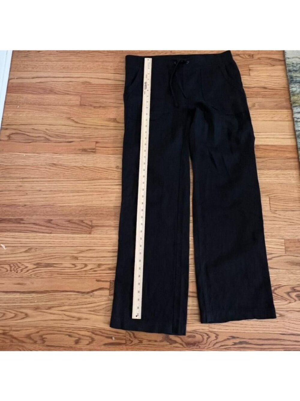 Athleta Womens Sz 12 Linen Wide Leg Pull-On Pants Drawstring Coastal Summer - Picture 14 of 16